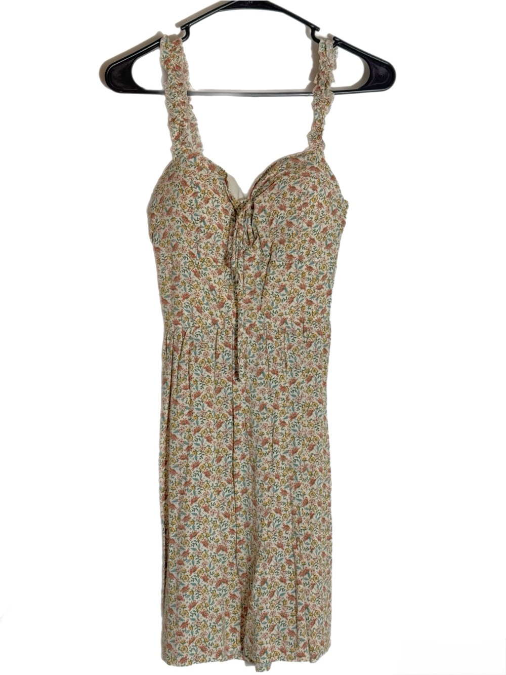 AUW Cream Floral Blouse with Pink and Yellow Flowers